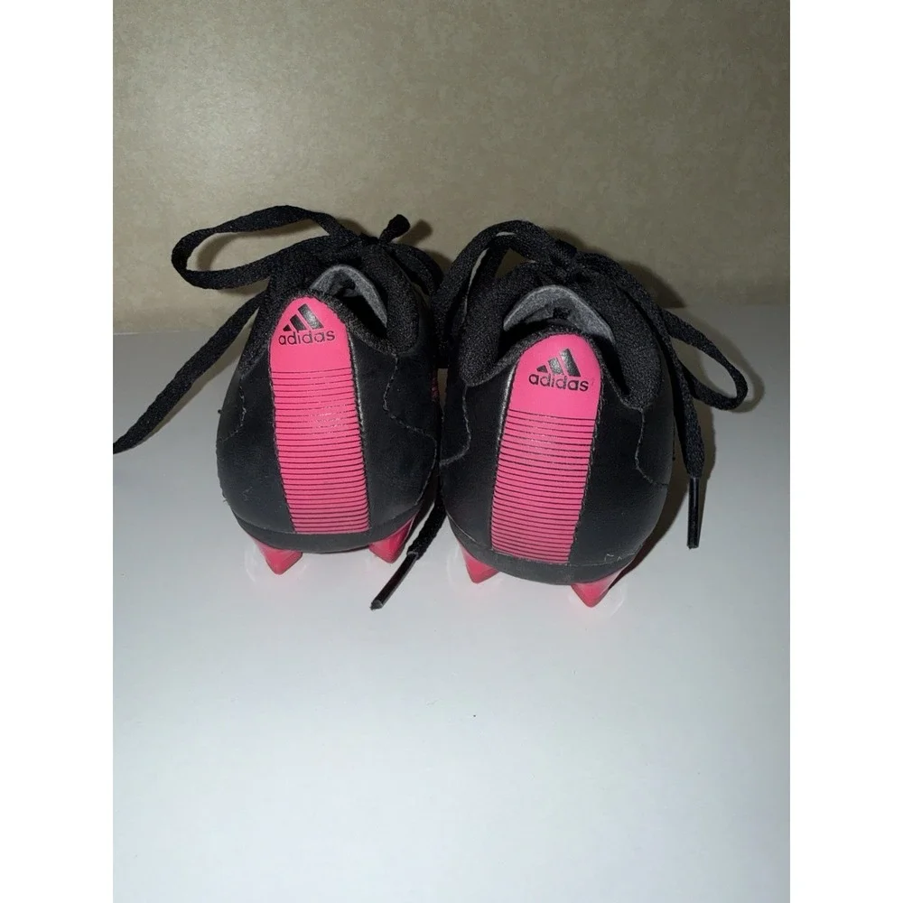 adidas Youth Soccer Cleats Black Pink 10K US Size Soccer Footwear for Youth - Picture 8 of 8